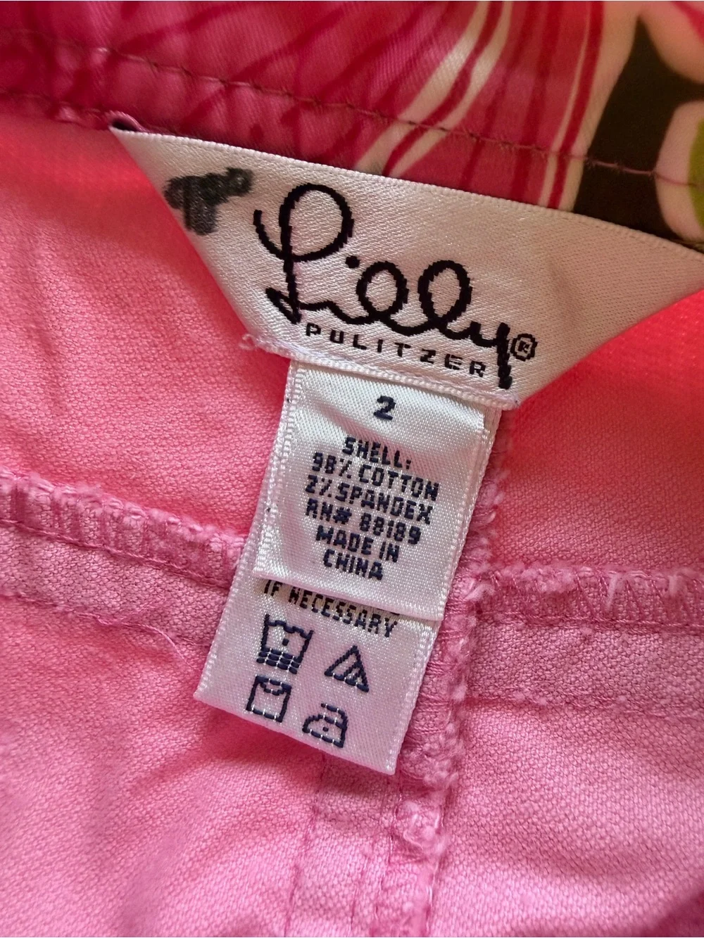 Vintage Lilly  Pulitzer Y2K pink corduroy mini skirt size 2